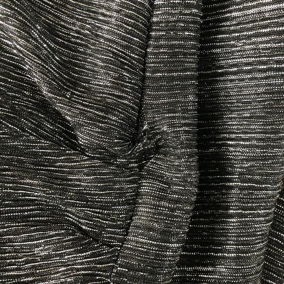 Maje Janaud Lurex shine twist ruched gray sparkle metallic mini skirt 34 - Picture 7 of 8